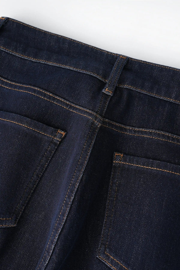 Straight Flare Denim – Deep Indigo