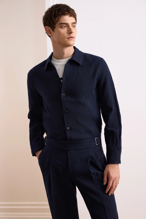 Men's Linen Overshirt