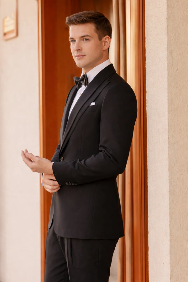 Stretch Wool Shawl Collar Suit