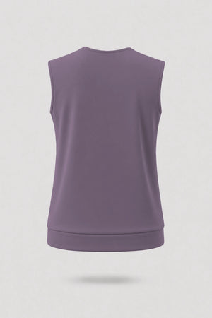 Cowl Neck Sleeveless Top - Dusty Mauve