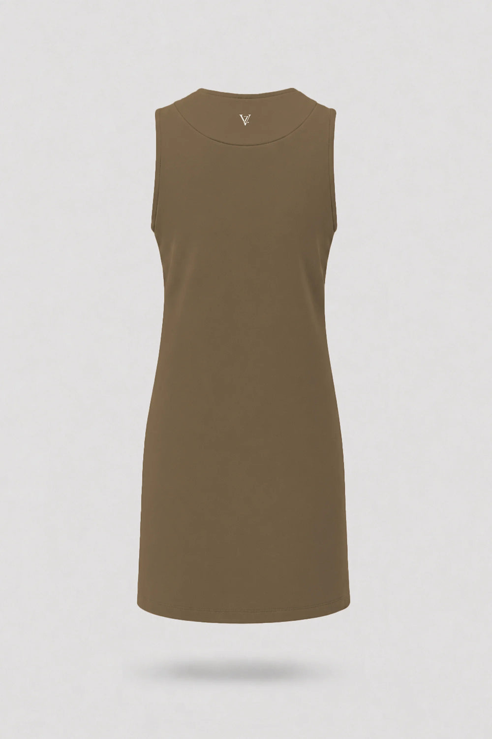 Cowl Neck Sleeveless Dress - Toffee Brown