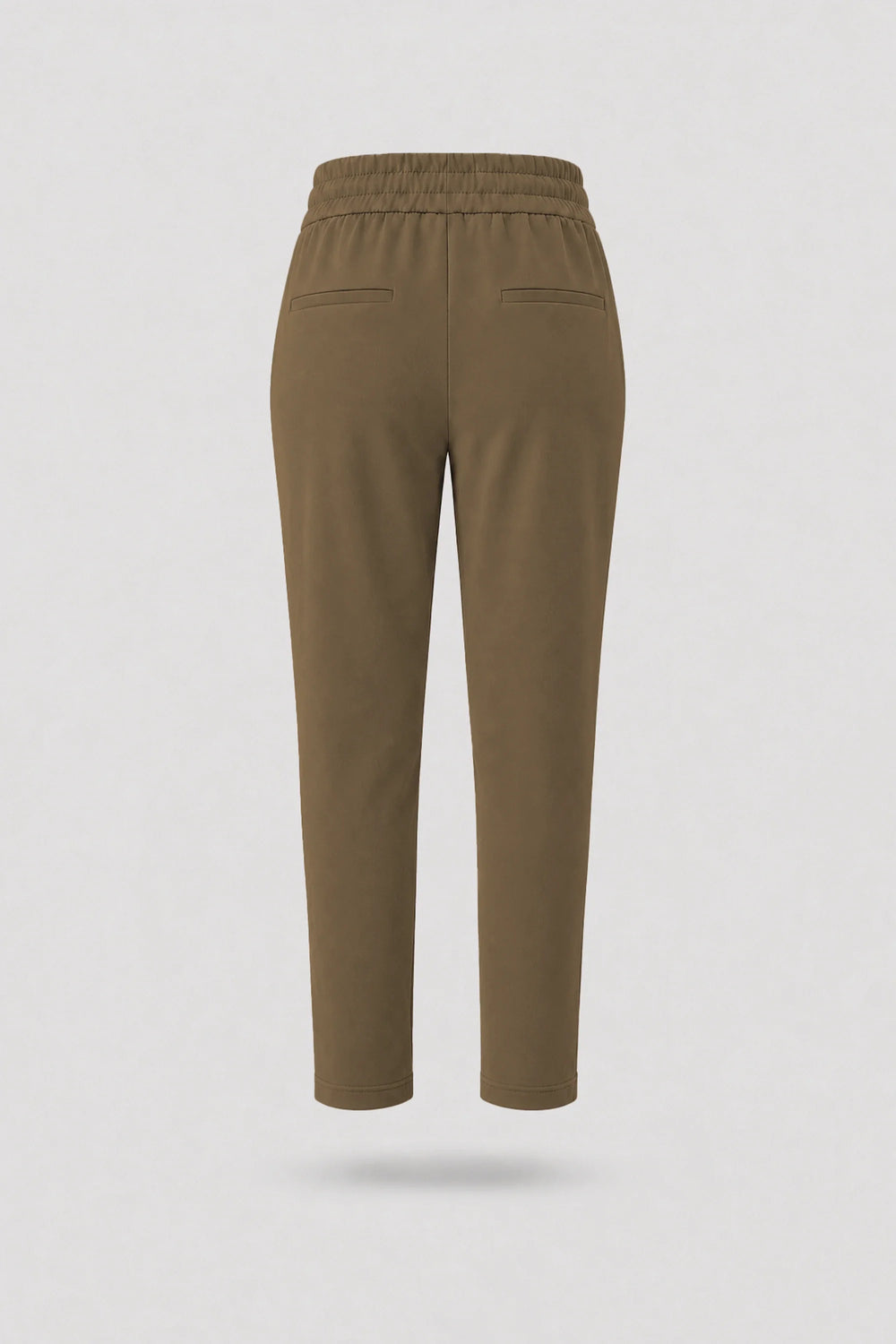 Drawstring Straight-Leg Pants - Toffee Brown