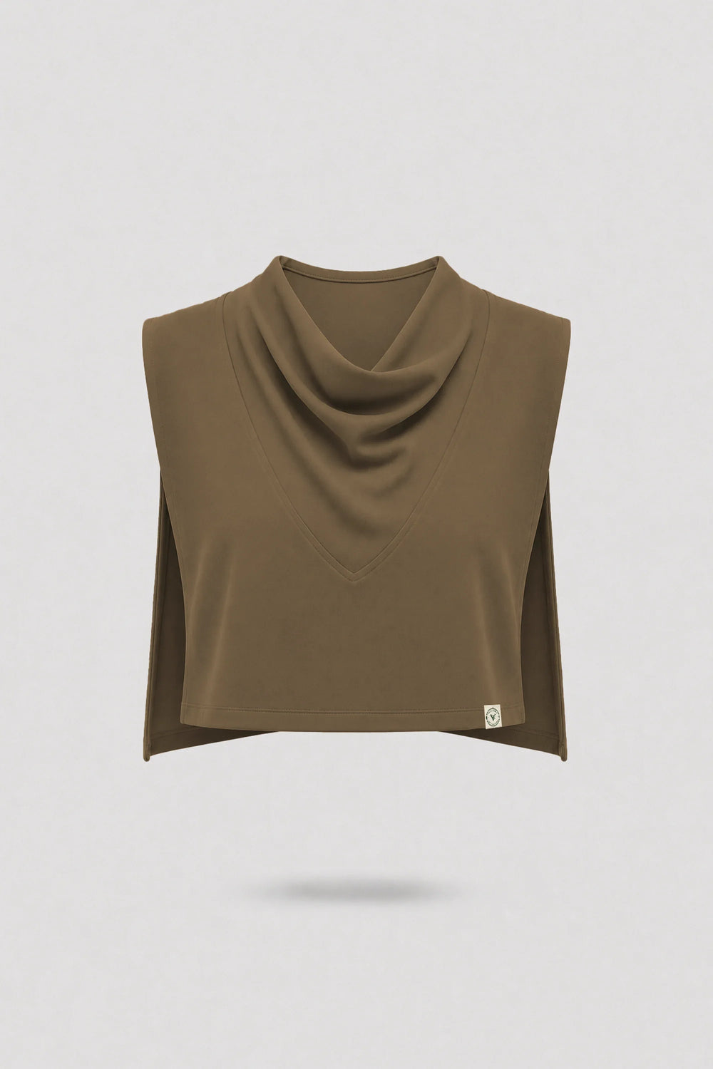 Cowl Neck Layering Top - Toffee Brown