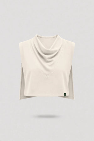 Cowl Neck Layering Top - Soft Ivory