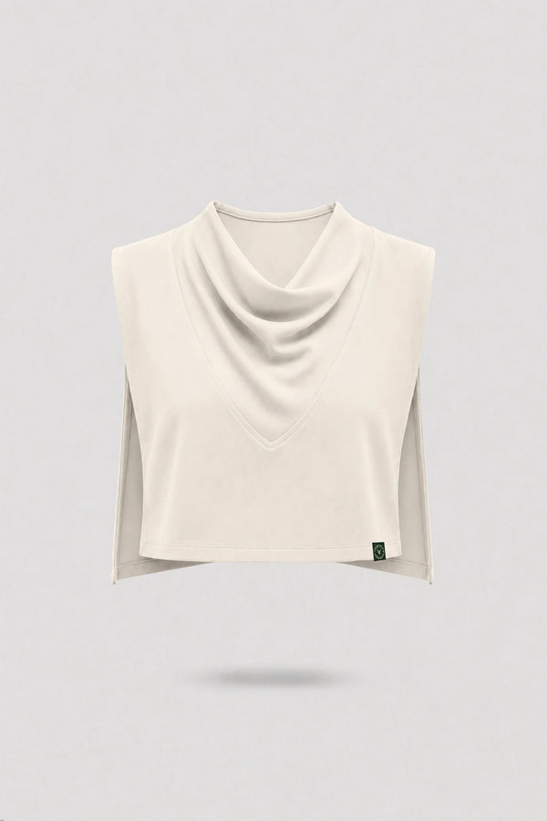 Cowl Neck Layering Top - Soft Ivory
