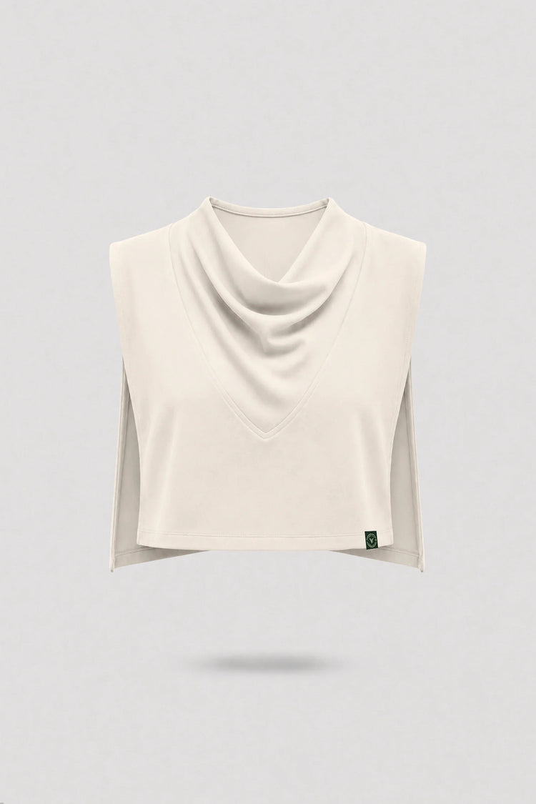 Cowl Neck Layering Top - Soft Ivory