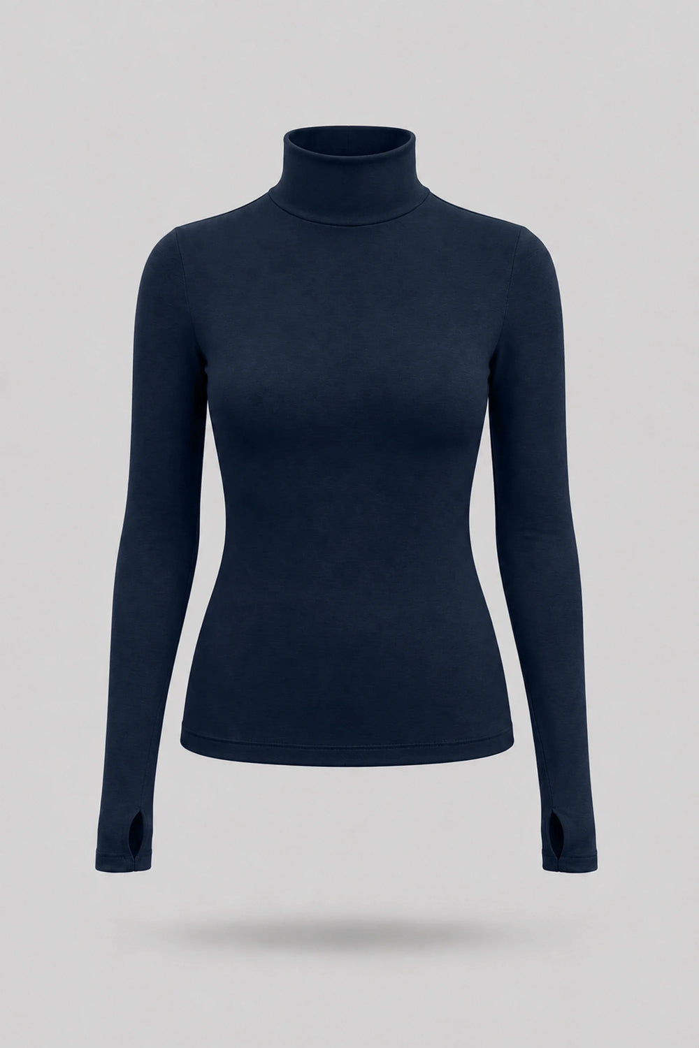 Luxe Stretch Turtleneck - Midnight Navy