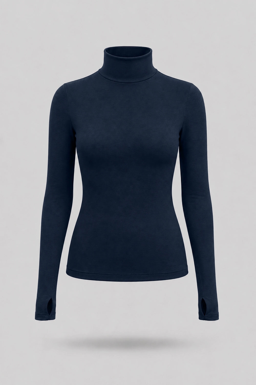 Luxe Stretch Turtleneck - Midnight Navy