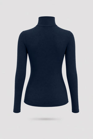 Luxe Stretch Turtleneck - Midnight Navy