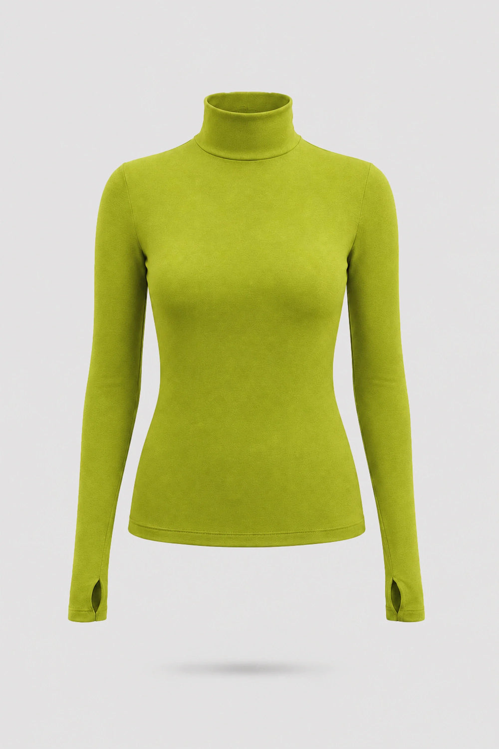 Luxe Stretch Turtleneck - Olive Green