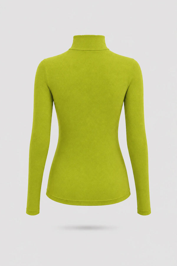 Luxe Stretch Turtleneck - Olive Green