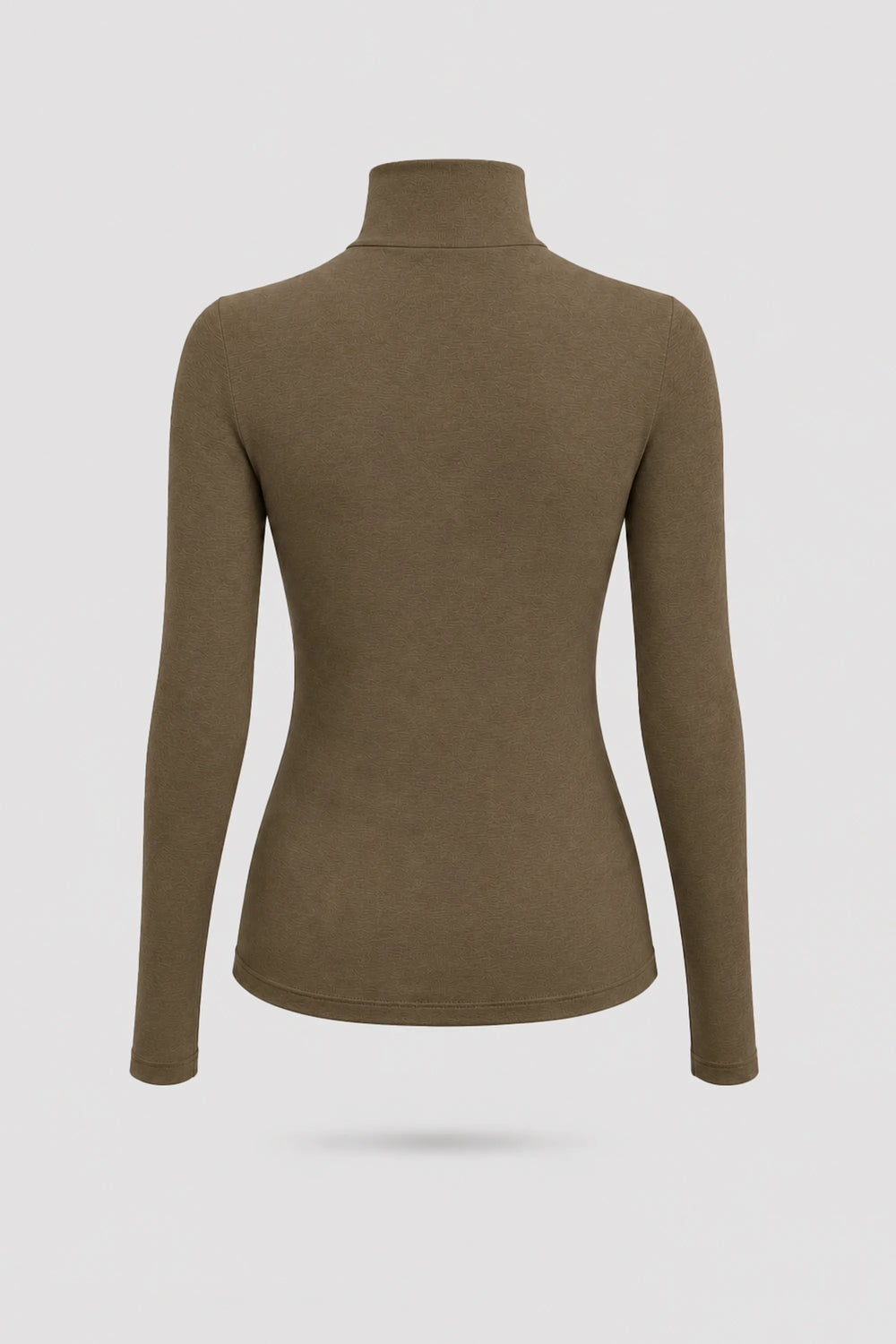 Luxe Stretch Turtleneck - Cocoa Brown
