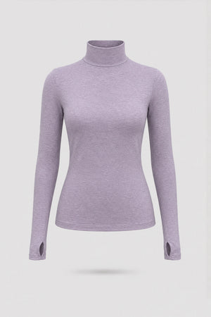 Luxe Stretch Turtleneck - Lavender Mist