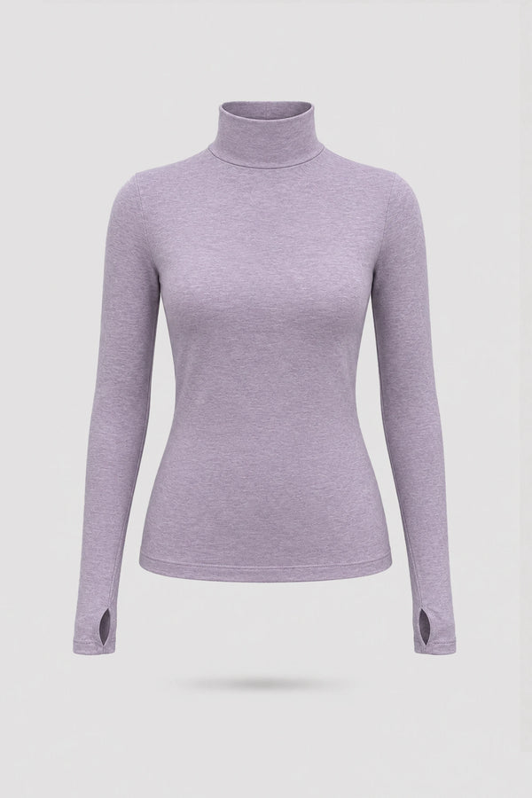 Luxe Stretch Turtleneck - Lavender Mist