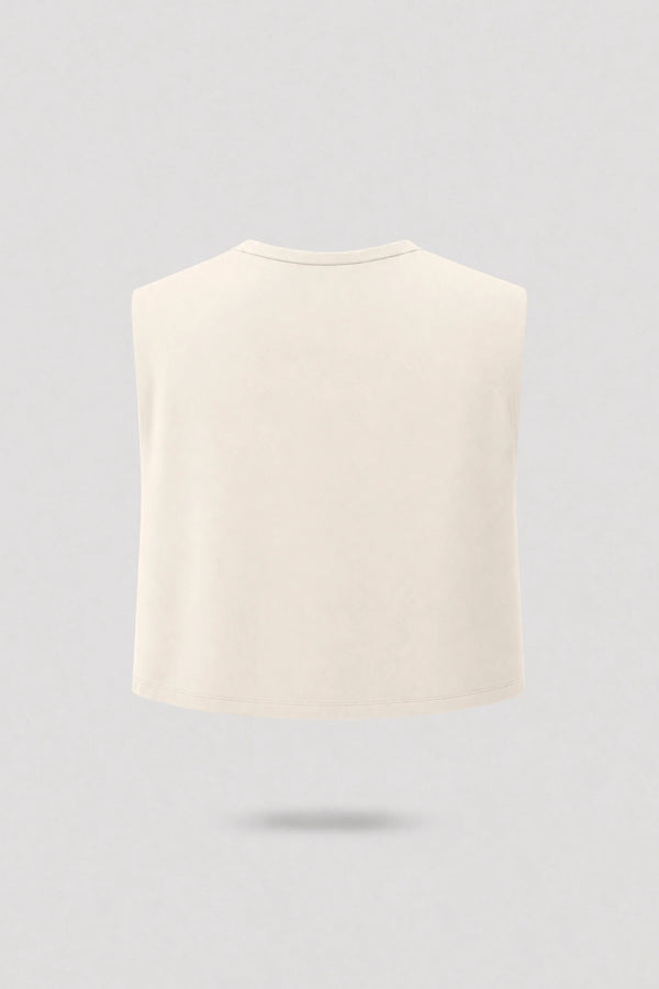 Cowl Neck Layering Top - Soft Ivory