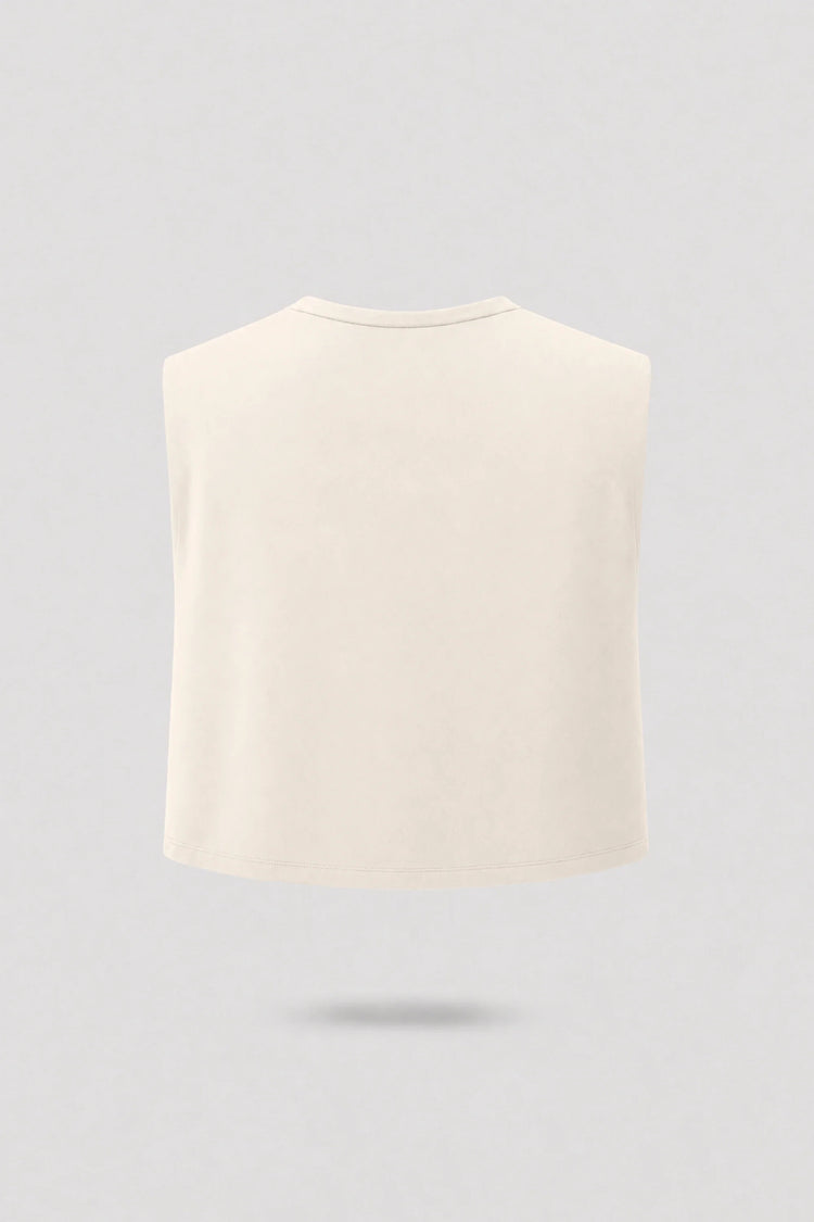 Cowl Neck Layering Top - Soft Ivory