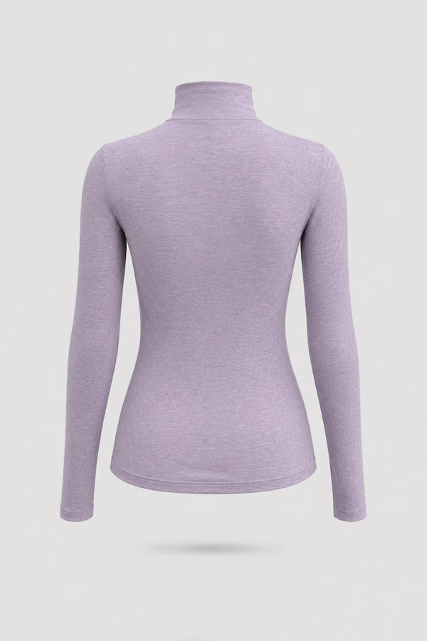 Luxe Stretch Turtleneck - Lavender Mist