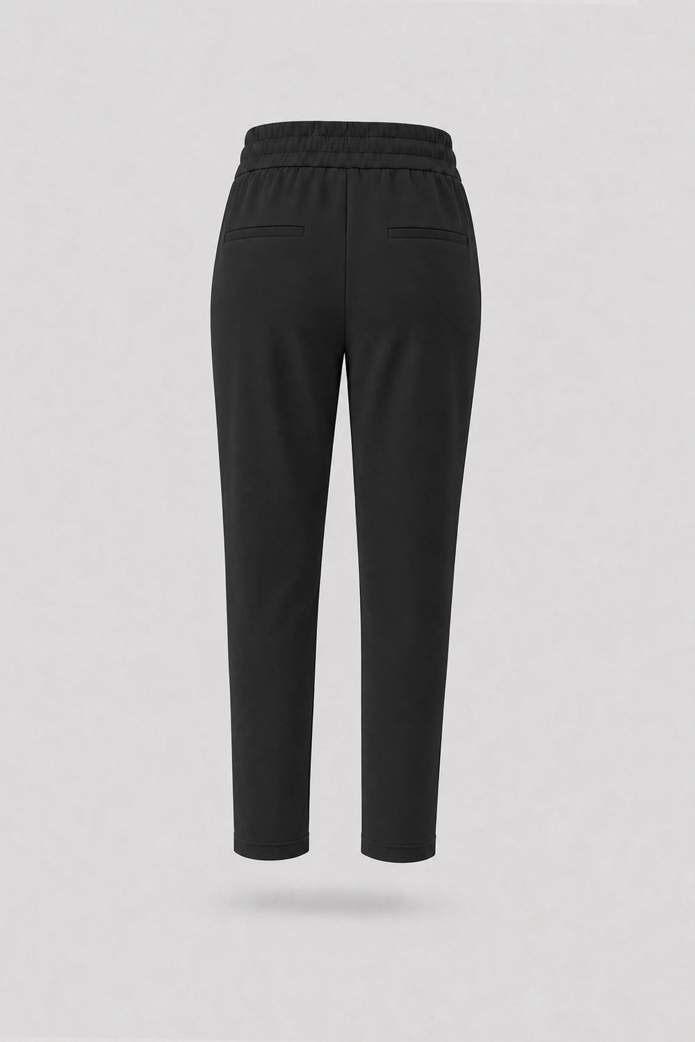 Drawstring Straight-Leg Pants - Midnight Black
