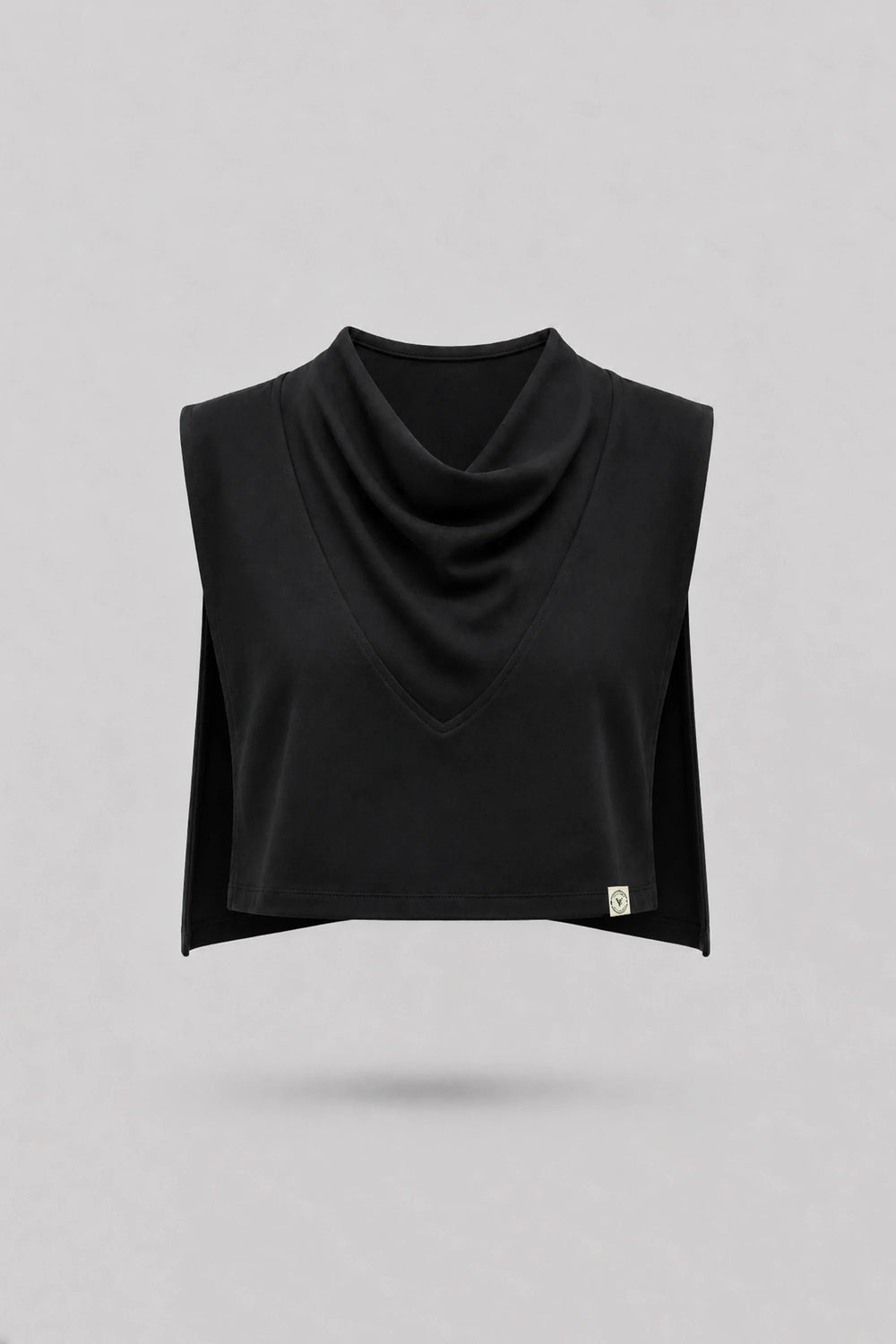 Cowl Neck Layering Top - Midnight Black