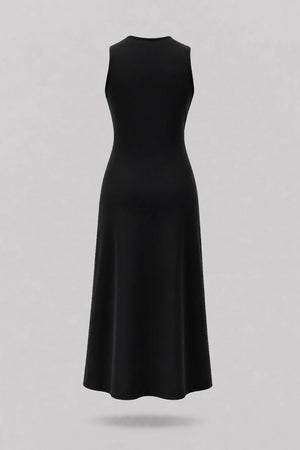 Cowl Neck Maxi Dress - Midnight Black