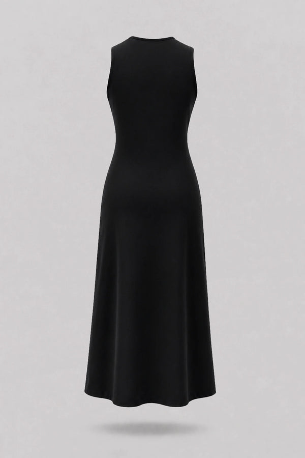 Cowl Neck Maxi Dress - Midnight Black
