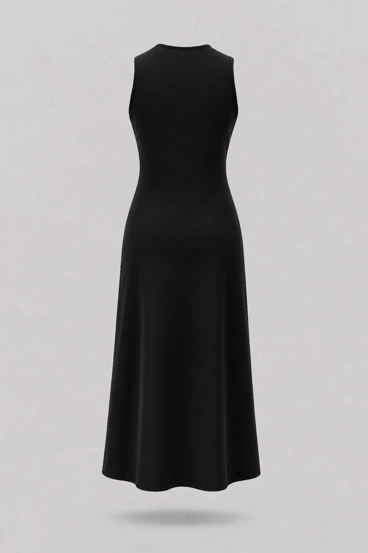 Cowl Neck Maxi Dress - Midnight Black