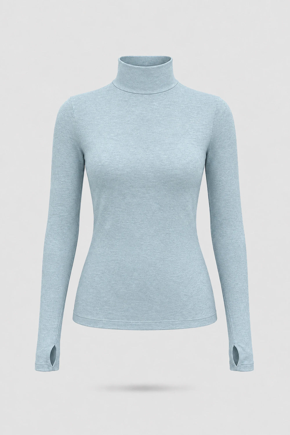 Luxe Stretch Turtleneck - Ice Blue