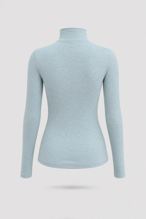 Luxe Stretch Turtleneck - Ice Blue