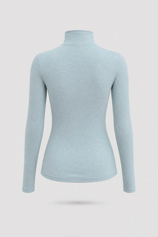 Luxe Stretch Turtleneck - Ice Blue