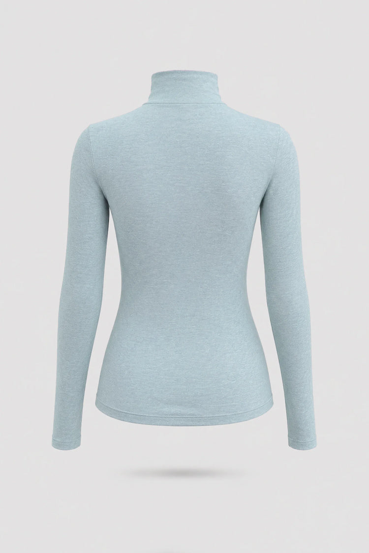 Luxe Stretch Turtleneck - Ice Blue