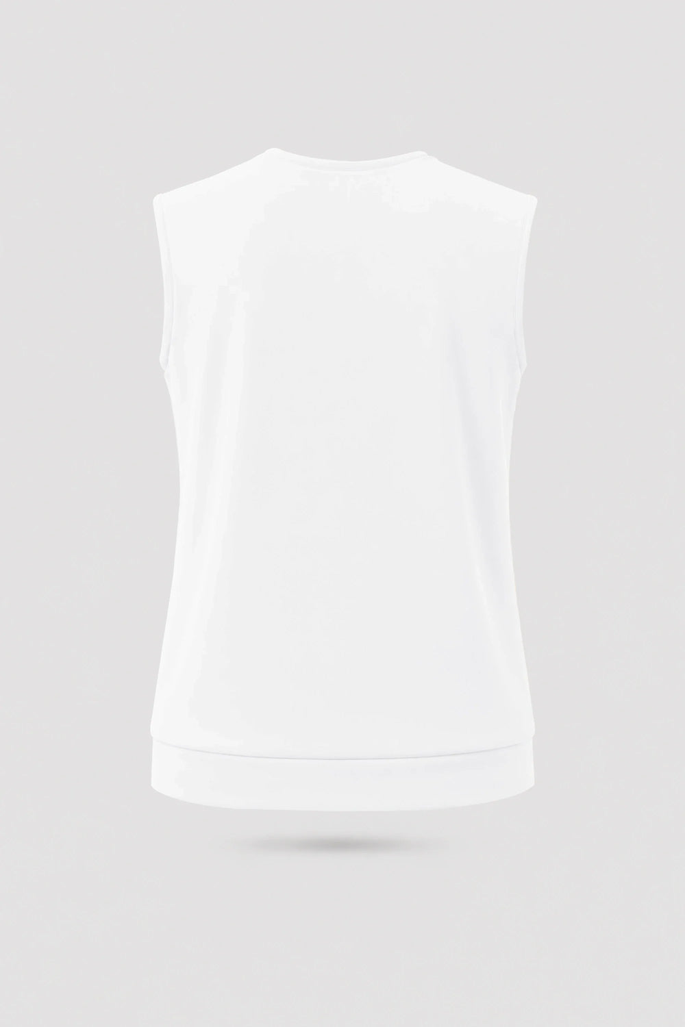 Cowl Neck Sleeveless Top - Cloud White