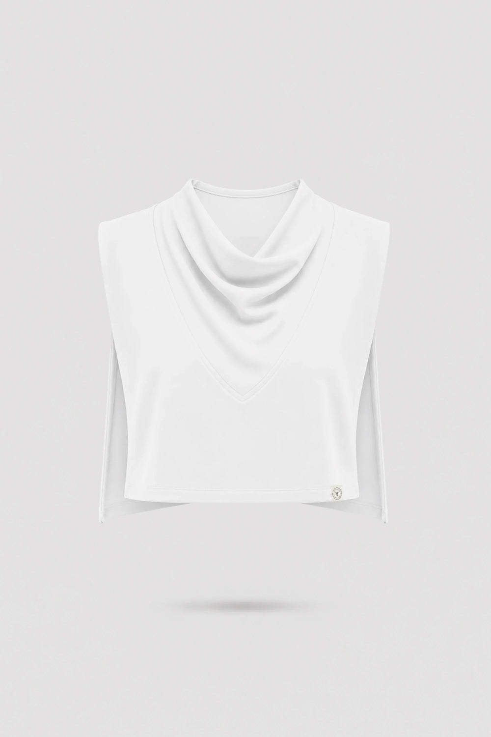 Cowl Neck Layering Top - Cloud White