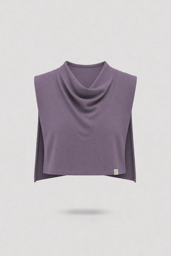 Cowl Neck Layering Top - Dusty Mauve
