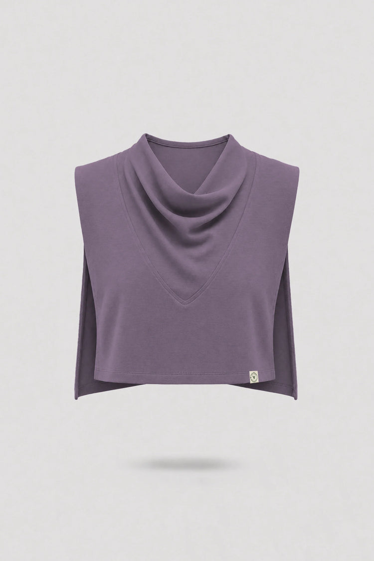 Cowl Neck Layering Top - Dusty Mauve