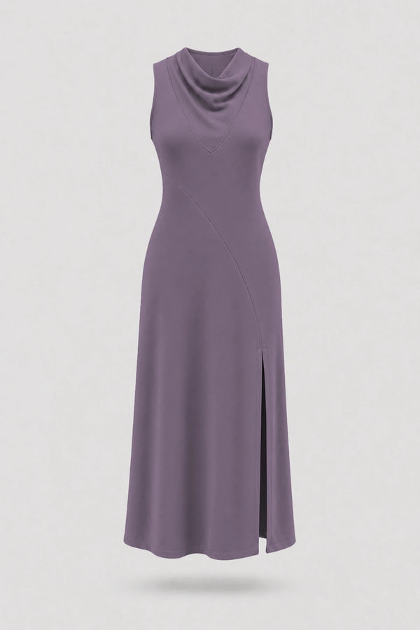 Cowl Neck Maxi Dress - Dusty Mauve