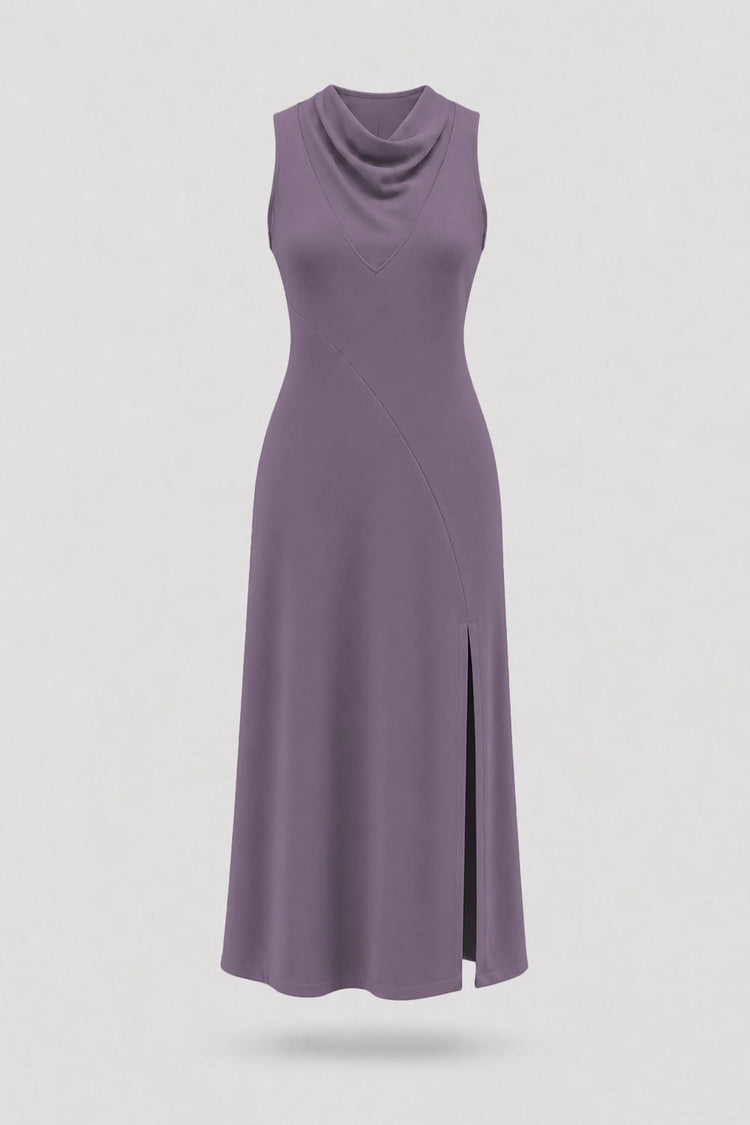 Cowl Neck Maxi Dress - Dusty Mauve