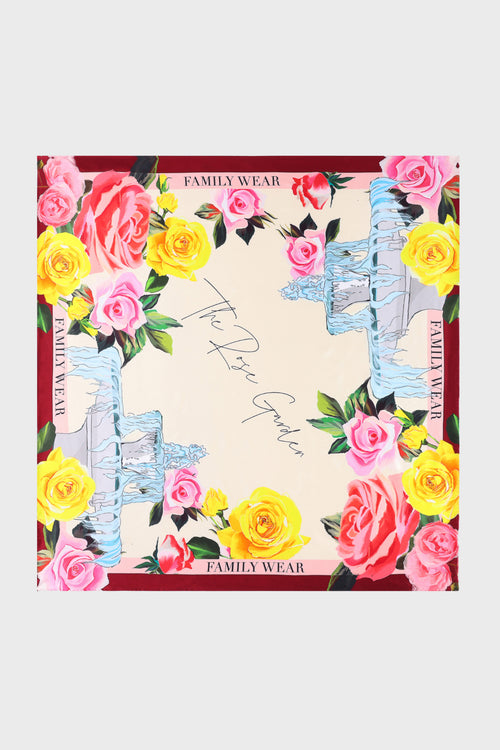 Single-Sided Printed Silk Scarf – 76×76cm