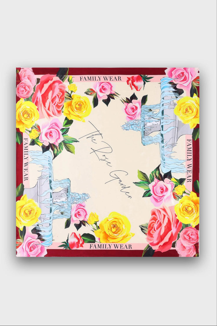 Single-Sided Printed Silk Scarf – 76×76cm