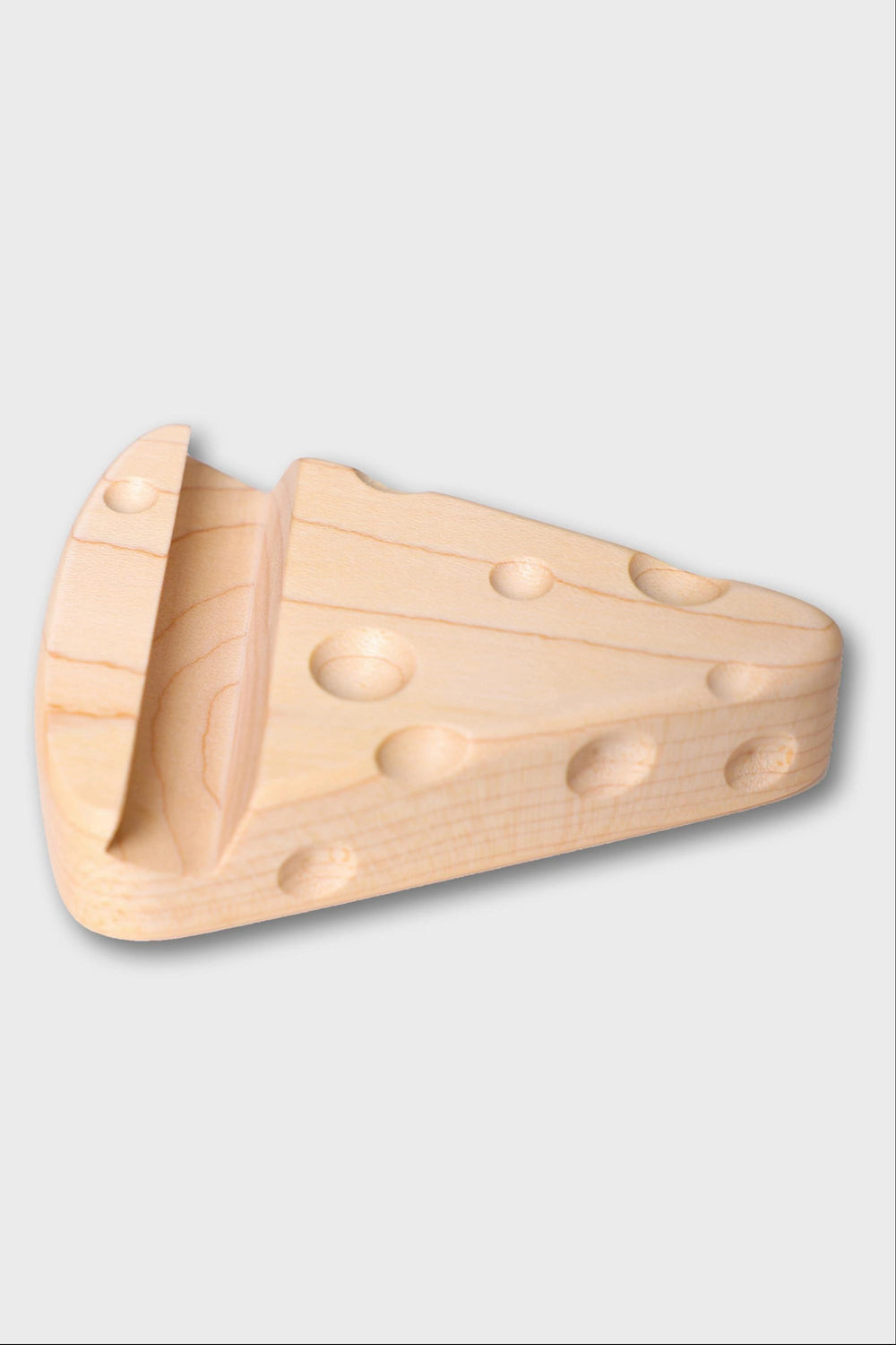 Cheese-Shaped Wooden Bottle Opener & Phone Stand