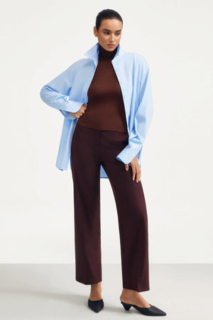 Luxe Stretch Turtleneck - Merlot Cocoa