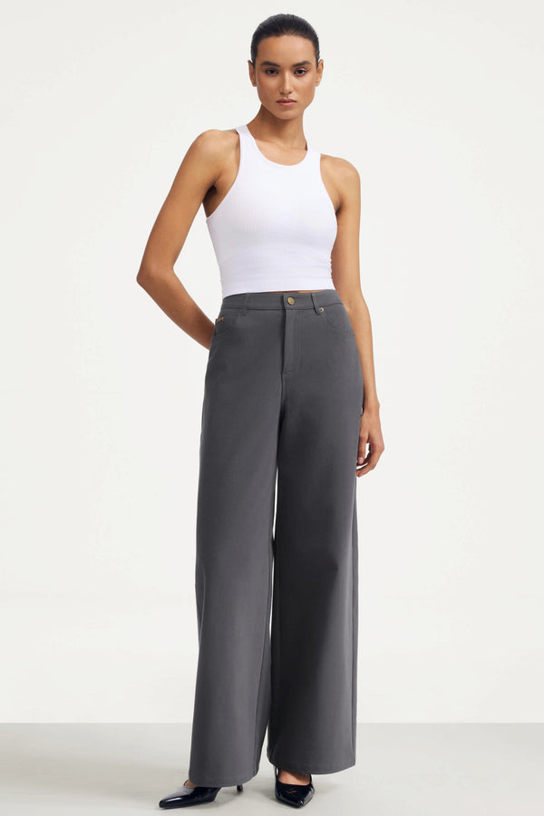 Wide-Leg Denim - Shadow Grey