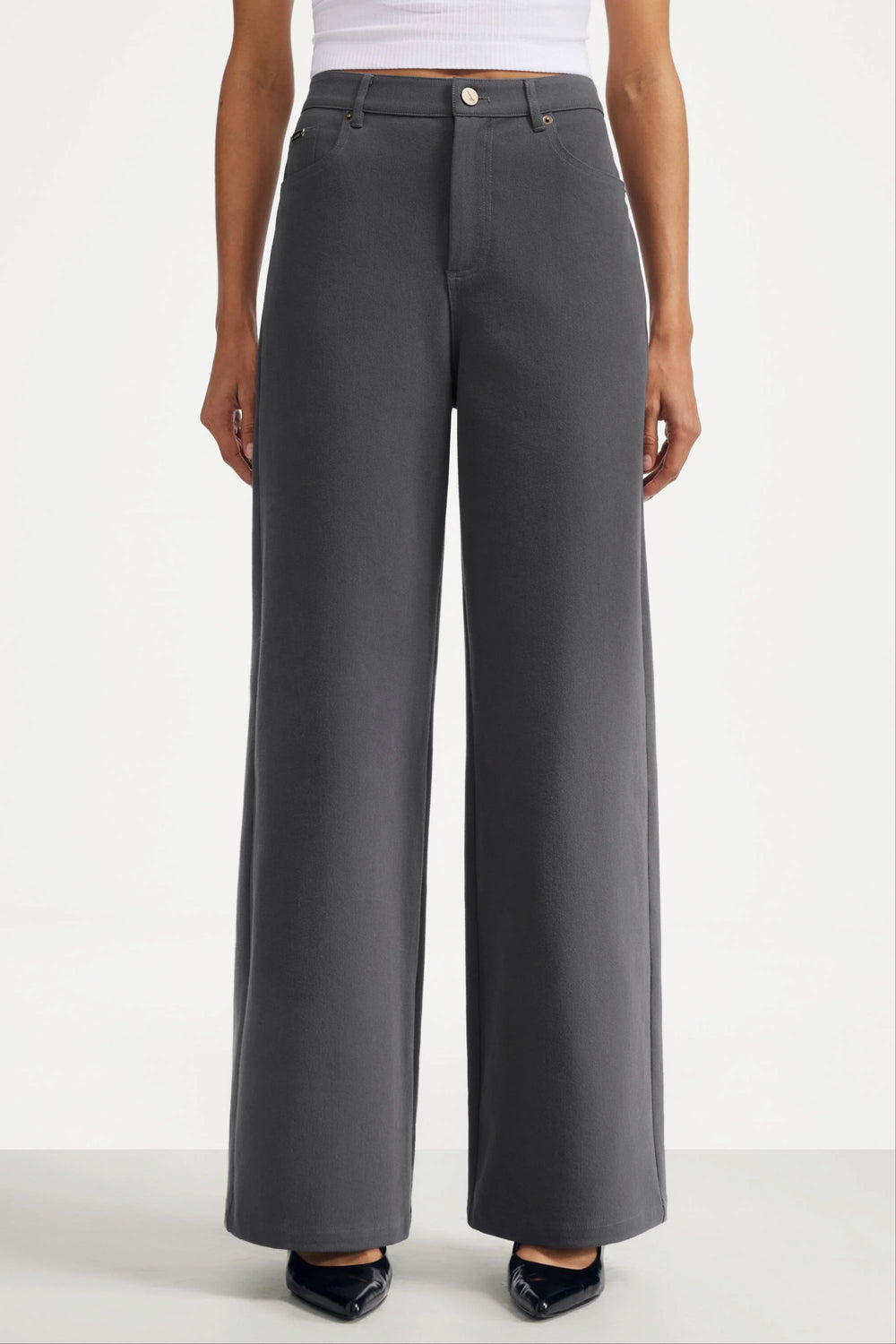 Wide-Leg Denim - Shadow Grey