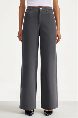 Wide-Leg Denim - Shadow Grey