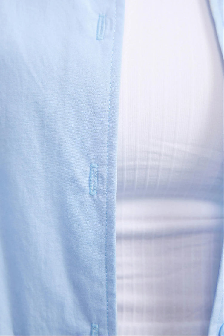 Everyday Oversized Button-Down - Sky Blue