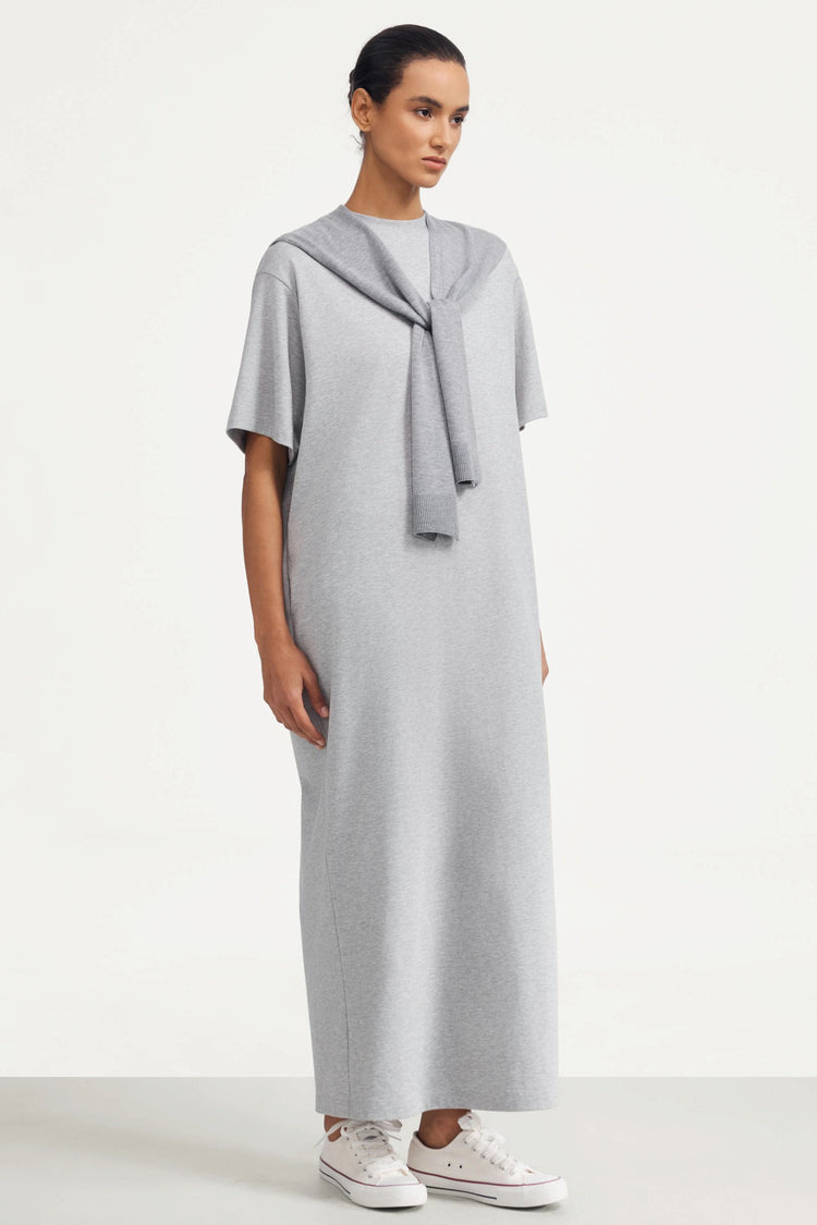 Essential Tee Dress - Heather Grey