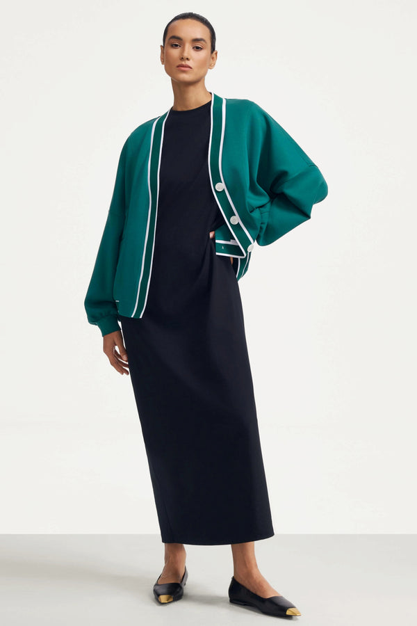 The Tailored Sports Cardigan - Deep Teal