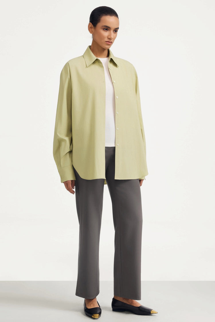 Everyday Oversized Button-Down - Buttercream