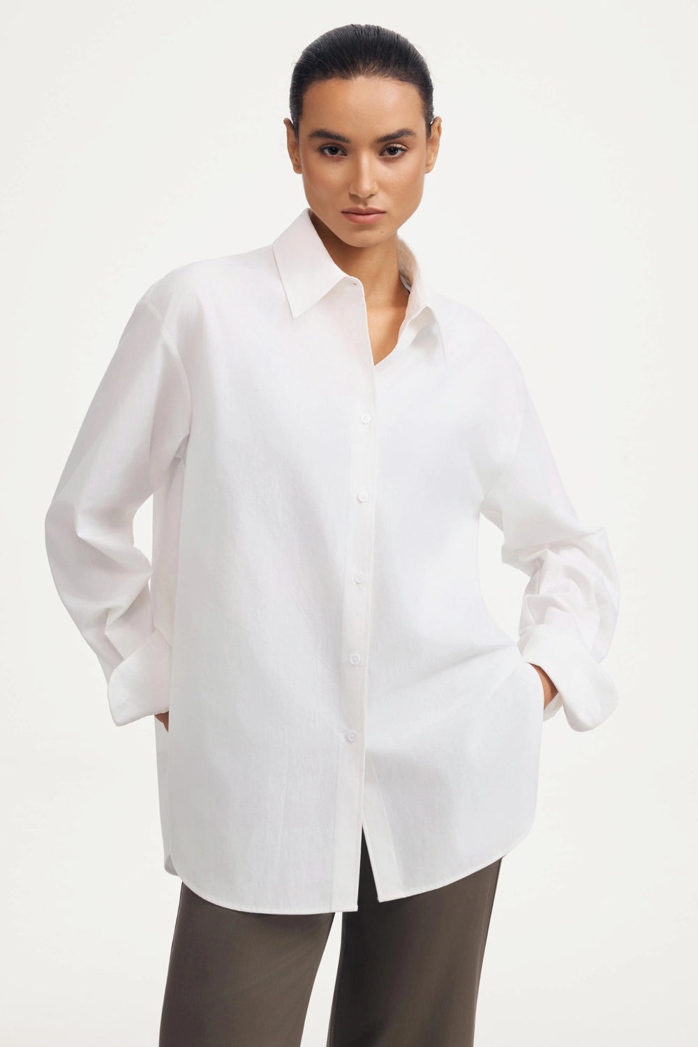 Everyday Oversized Button-Down - Soft White