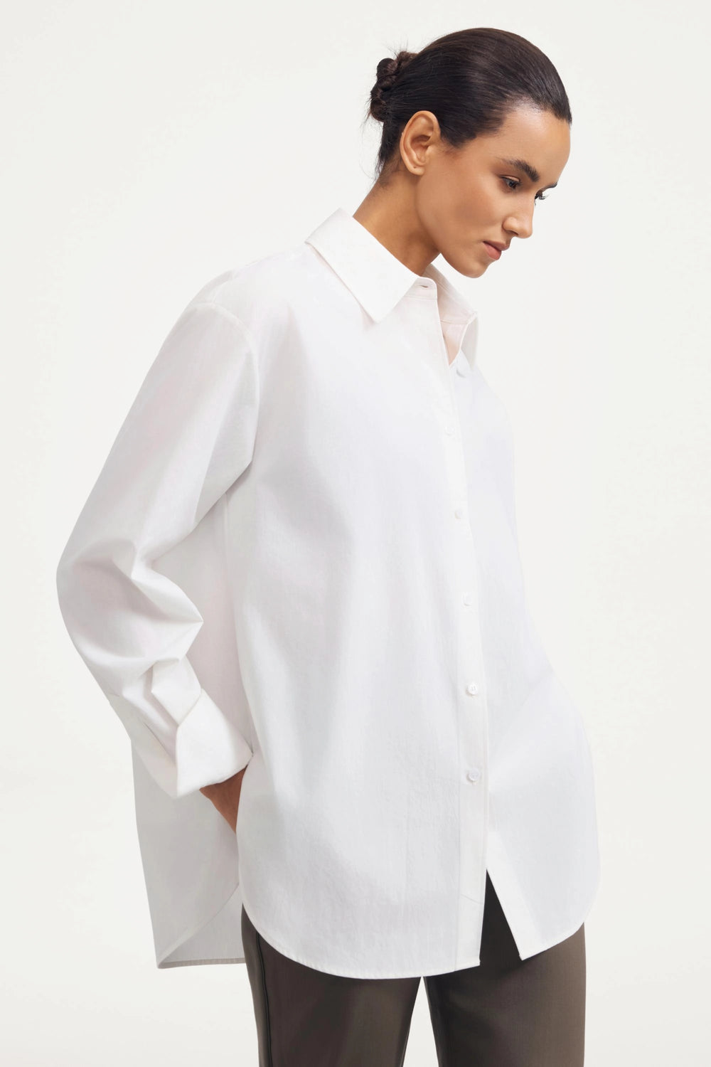 Everyday Oversized Button-Down - Soft White