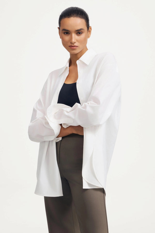 Everyday Oversized Button-Down - Soft White